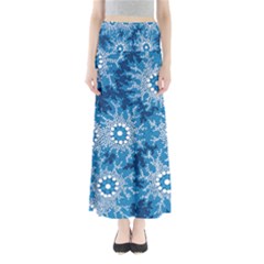 Authentic Aboriginal Art - Waterhole Dreaming Full Length Maxi Skirt by hogartharts