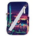 Cityscape Building Painting 3d City Illustration Belt Pouch Bag (Small) View1