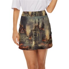 Braunschweig City Lower Saxony Mini Front Wrap Skirt by Cemarart