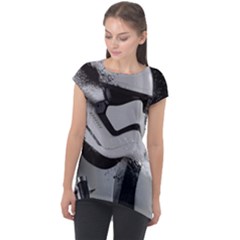 Stormtrooper Cap Sleeve High Low Top by Cemarart