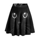 Black Cat Face High Waist Skirt View1