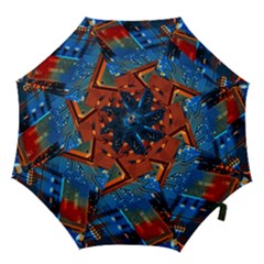 Gray Circuit Board Electronics Electronic Components Microprocessor Hook Handle Umbrellas (small) by Cemarart