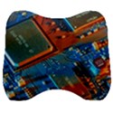 Gray Circuit Board Electronics Electronic Components Microprocessor Velour Head Support Cushion View1