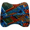 Gray Circuit Board Electronics Electronic Components Microprocessor Velour Head Support Cushion View2
