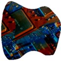 Gray Circuit Board Electronics Electronic Components Microprocessor Velour Head Support Cushion View3