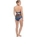 Gray Circuit Board Electronics Electronic Components Microprocessor Scallop Top Cut Out Swimsuit View2