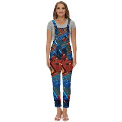 Gray Circuit Board Electronics Electronic Components Microprocessor Women s Pinafore Overalls Jumpsuit by Cemarart