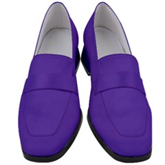 Ultra Violet Purple Women s Chunky Heel Loafers by Patternsandcolors