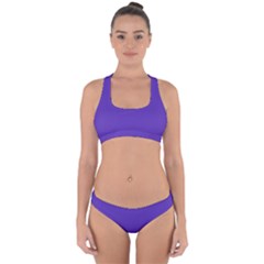 Ultra Violet Purple Cross Back Hipster Bikini Set by Patternsandcolors