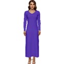 Ultra Violet Purple Long Sleeve Longline Maxi Dress View1