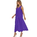 Ultra Violet Purple V-Neck Sleeveless Loose Fit Overalls View2