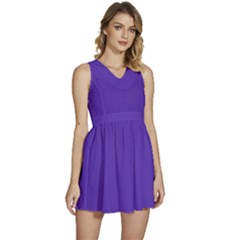 Ultra Violet Purple Sleeveless High Waist Mini Dress by Patternsandcolors