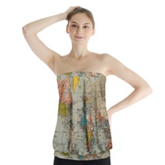 Illustration Ukrainian Folk Seamless Pattern Ornament Strapless Top by Proyonanggan