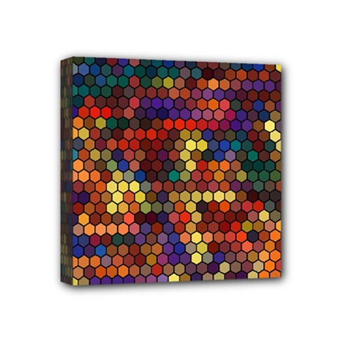 Zig Zag Pattern Geometric Design Mini Canvas 4  X 4  (stretched) by Ndabl3x