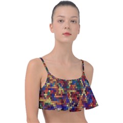 Pattern Dots Wallpaper Seamless Pattern Frill Bikini Top by Ndabl3x
