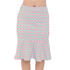 Background Pattern Leaves Texture Short Mermaid Skirt by Ndabl3x