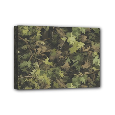 Camouflage Military Mini Canvas 7  X 5  (stretched) by Ndabl3x