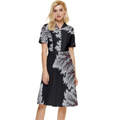 Astrology Surreal Surrealism Trippy Visual Art Button Top Knee Length Dress by Bedest