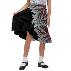 Astrology Surreal Surrealism Trippy Visual Art Kids  Ruffle Flared Wrap Midi Skirt by Bedest