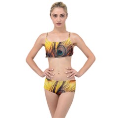 Sunset Illustration Water Night Sun Landscape Grass Clouds Painting Digital Art Drawing Layered Top Bikini Set by Cemarart