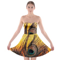 Japan Art Artwork Asia Drawing Lake Landscape Mountain Nature Oriental Strapless Bra Top Dress by Cemarart