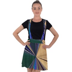 Seahorse Pattern Nature Sea Animal Velvet Suspender Skater Skirt by Cemarart