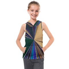 Eyes Pattern Woman Cartoon Kids  Sleeveless Hoodie by Cemarart