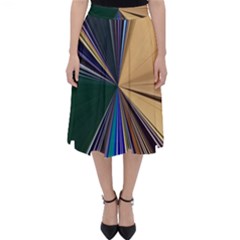 Colorful Centroid Line Stroke Classic Midi Skirt by Cemarart