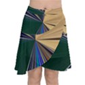 Colorful Centroid Line Stroke Chiffon Wrap Front Skirt View1