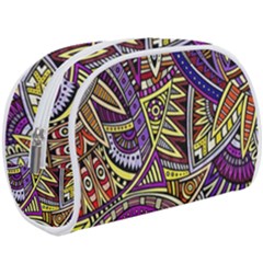 Violet Paisley Background, Paisley Patterns, Floral Patterns Make Up Case (large) by nateshop