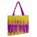 Yellow And Purple In Harmony Zipper Medium Tote Bag View2