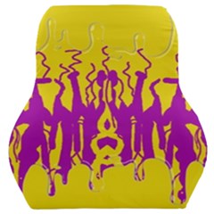 Yellow And Purple In Harmony Car Seat Back Cushion  by pepitasart