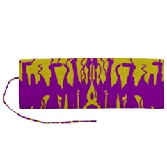 Yellow And Purple In Harmony Roll Up Canvas Pencil Holder (m) by pepitasart