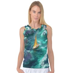 Moon Moonlit Forest Fantasy Midnight Women s Basketball Tank Top by Cemarart
