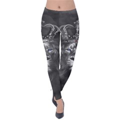 Lion King Of The Jungle Nature Velvet Leggings by Cemarart
