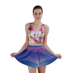 Valley Night Mountains Mini Skirt by Cemarart