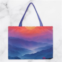 Valley Night Mountains Medium Tote Bag by Cemarart