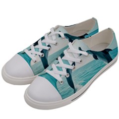 Dolphin Sea Ocean Men s Low Top Canvas Sneakers by Cemarart