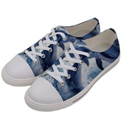 Dolphins Sea Ocean Water Men s Low Top Canvas Sneakers by Cemarart