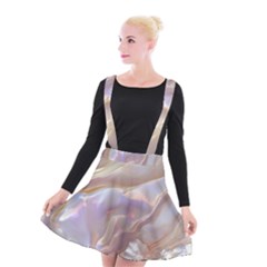 Silk Waves Abstract Suspender Skater Skirt by Cemarart