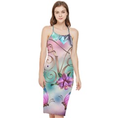 Love Amour Butterfly Colors Flowers Text Bodycon Cross Back Summer Dress by Grandong