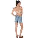 Lines Dots Pattern Abstract Art Woven Tie Front Bralet View2