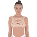 Lines Dots Pattern Abstract Art Bandaged Up Bikini Top View1