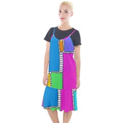 Shapes Texture Colorful Cartoon Camis Fishtail Dress by Cemarart