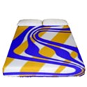 Print Pattern Warp Lines Fitted Sheet (California King Size) View1