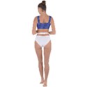Texture Multicolour Ink Dip Flare Bandaged Up Bikini Top View2