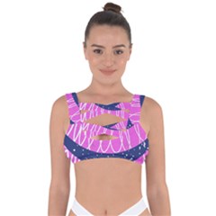Texture Grunge Speckles Dot Bandaged Up Bikini Top by Cemarart