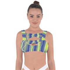 Texture Multicolour Gradient Grunge Bandaged Up Bikini Top by Cemarart