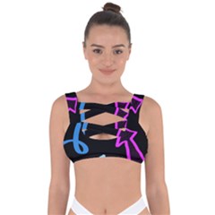 Ink Brushes Texture Grunge Bandaged Up Bikini Top by Cemarart