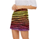 Rainbow Wood Digital Paper Pattern Mini Front Wrap Skirt View2